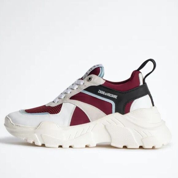 Zadig & Voltaire Future Sneakers Burgundy size 40 - Picture 1 of 14